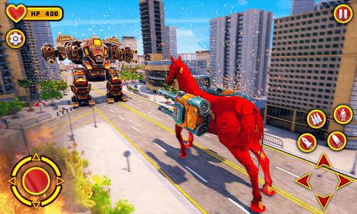Flying Horse Robot Transform: Horse Shooting Games screenshot 1