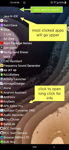 muse launcher [most used on top] screenshot 1