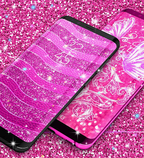 Pink glitter live wallpaper screenshot 5