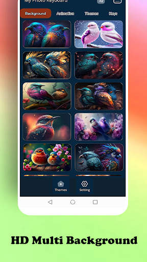 Colorful Bird keyboard स्क्रीनशॉट 7