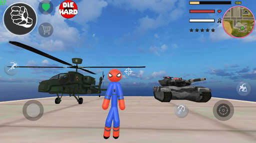 Stickman Spider Rope Hero Gangstar Crime screenshot 1