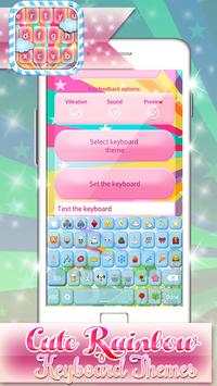 Cute Rainbow Keyboard Themes screenshot 1
