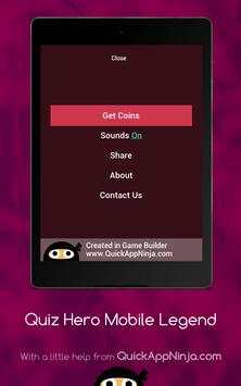 Quiz Hero Mobile Legend screenshot 21