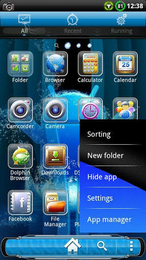 Cool Blue GO Launcher Theme screenshot 2