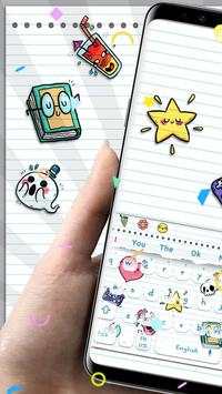 Doodle Stiker Keyboard Theme screenshot 1
