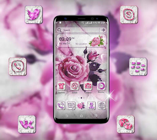 Marble Rose Launcher Theme screenshot 5
