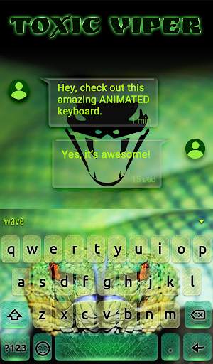 Toxic Viper Animated Keyboard   Live Wallpaper screenshot 3