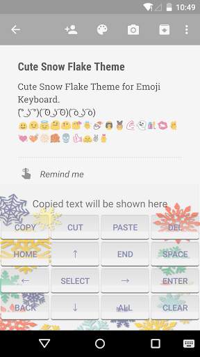 Cute Snow Flake Emoji Keyboard screenshot 3