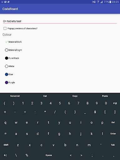 CodeBoard Keyboard for Coding स्क्रीनशॉट 5