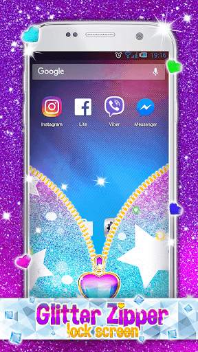 Glitter Zipper Lock Screen 5 تصوير الشاشة
