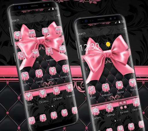 Pink Bowknot Diamond Leather Theme screenshot 4