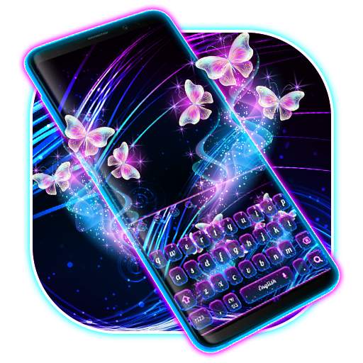 Neon Butterfly Keyboard 10001002