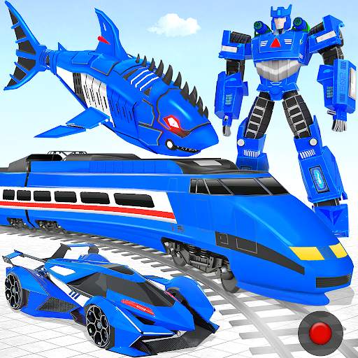 Shark Robot Car Transform Game screenshot 1