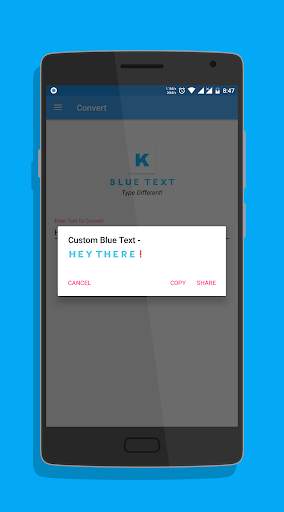 Blue Text - Keyboard   Convert स्क्रीनशॉट 3