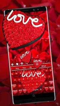 Red Love Rose Keyboard screenshot 1