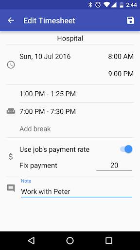 Timesheet History 5 تصوير الشاشة