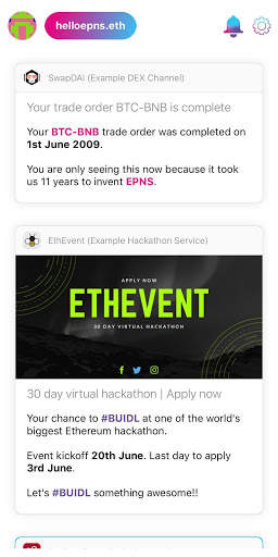 Ethereum Push Service (EPNS) | Staging Alpha screenshot 6