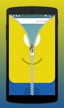Funny Minion Zipper Screenlock screenshot 5