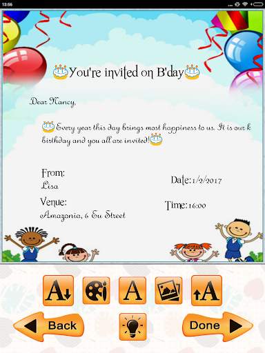 Kids Birthday Invitation Maker screenshot 12