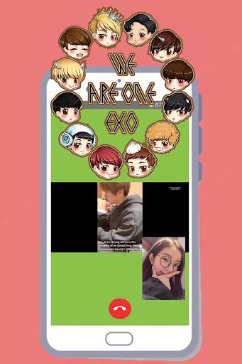 Exo Fake Video Call: Call With Exo Idol kpop Prank скриншот 2