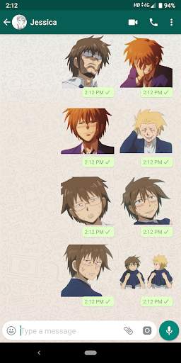 Daily Lives of High School Boys WAStickers screenshot 5