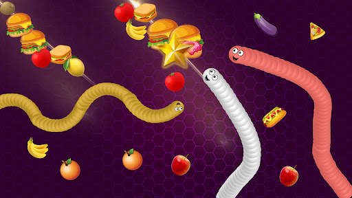 Slither Fun Worm io-Snake Game screenshot 1