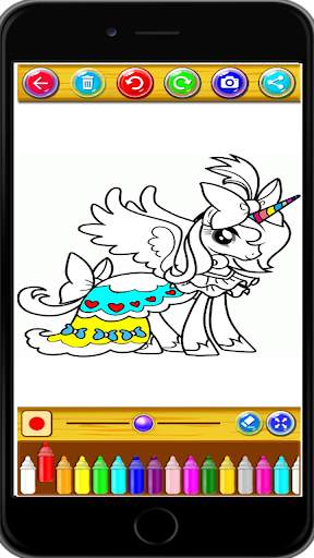 Princess Unicorn : Coloring book for children screenshot 5