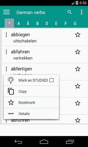 Gemeenschappelijke Duitse werkwoorden: Duits leren screenshot 2