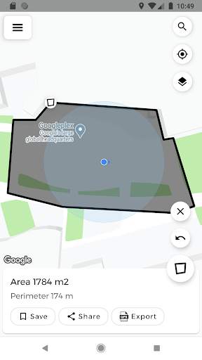 Area - fields area, distance and perimeter finder. screenshot 1