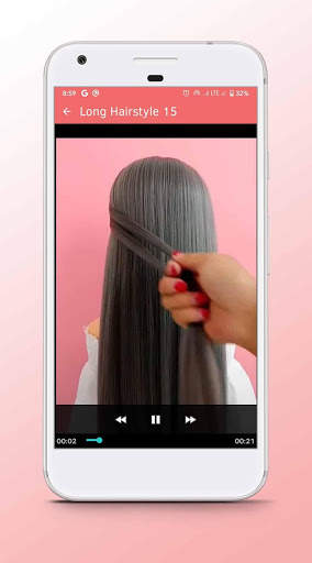 Long Hairstyle - Video Step By Step Offline screenshot 1