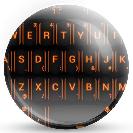 Keyboard Theme Neon Orange 200