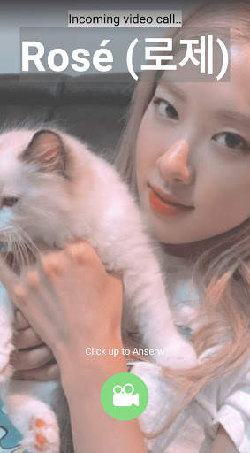 Rose Video Call Blackpink- Video Call Simulation screenshot 3