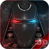 3D Iron Tech Skull 🤖  Launcher icon