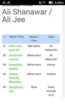 Noha Manqabat lyrics screenshot 2