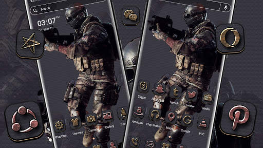 Black Commando Launcher Theme screenshot 3