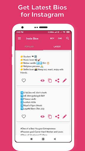 Bios Idea - Bios for Instagram - Quotes & Bios screenshot 16
