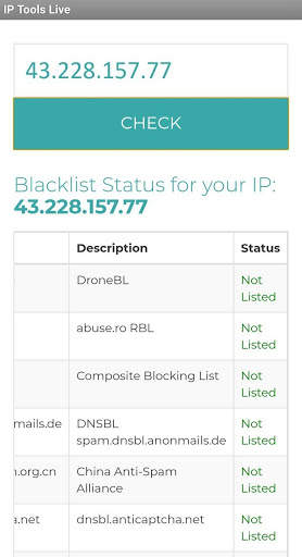 IP Blacklist Check screenshot 2