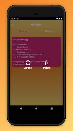 InSpace caption for Instagram screenshot 6