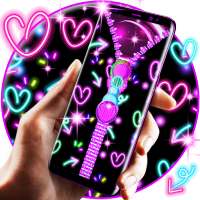 Neon zip locker