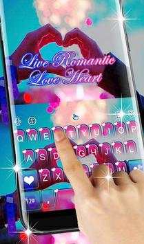 Live 3D Romantic Love Heart Keyboard Theme screenshot 2