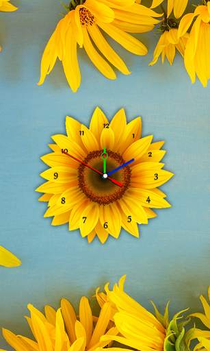 Sunflower Clock Live Wallpaper screenshot 6