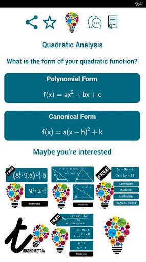 Quadratic Analysis screenshot 1