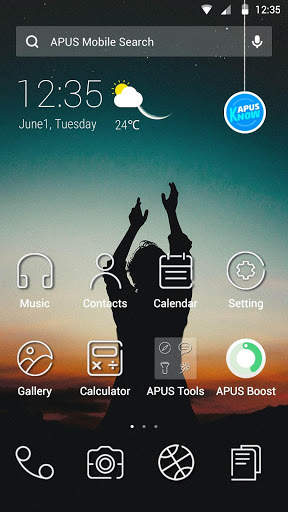 Brighten Moon APUS Launcher theme screenshot 1