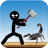 fight stickman vs scorpion icon