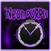 Neon Purple Style Clock icon