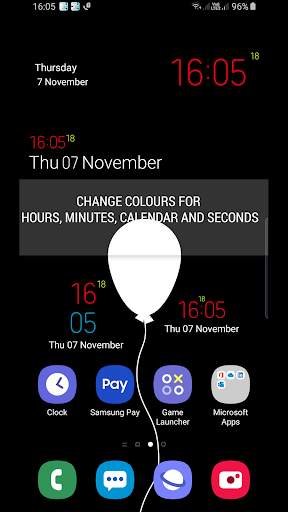 AMOLED Digital Clock Widget | S9/S10/S10 /Note10 screenshot 6