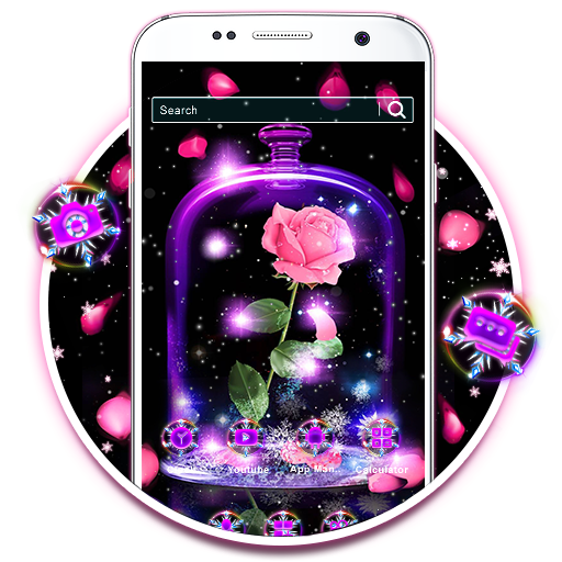 Galaxy Rose Launcher Theme Live HD Wallpapers icon