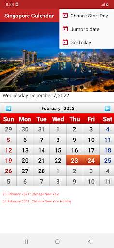 Singapore Calendar 2023 3 تصوير الشاشة