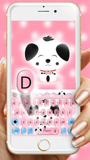 Cute Pink Puppy Emoji Keyboard screenshot 2