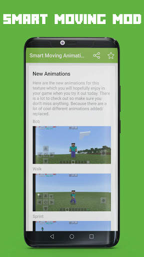 Smart Moving Animation Mod for MCPE screenshot 2